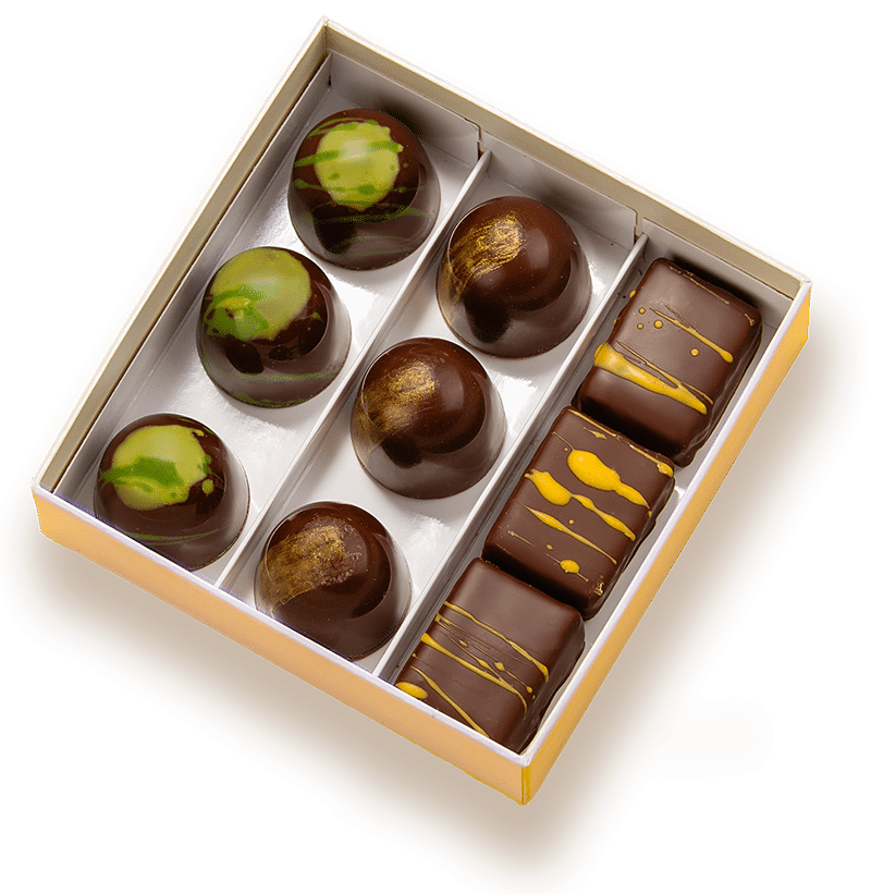 Box of chocolate truffles